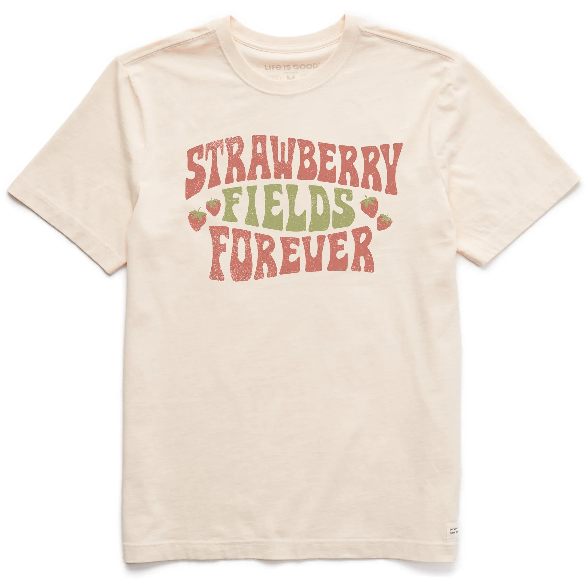 Modern Casual Men's Strawberry Fields Forever Short Sleeve Crusher Tee