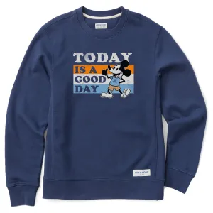 Men's Today is a Good Day Will Stripes Simply True Fleece Crew product belt definition