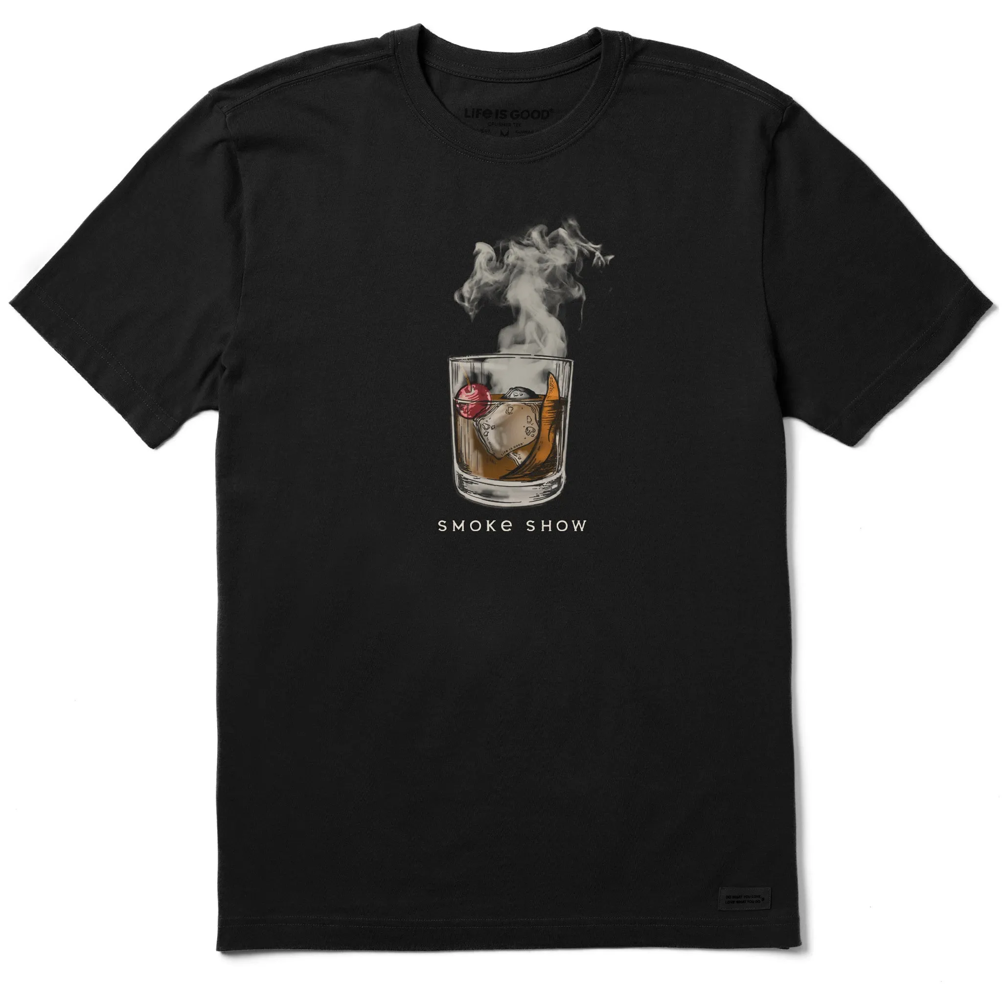 simple design No-Fuss Design Men's Smoke Old Fashioned Short Sleeve Tee