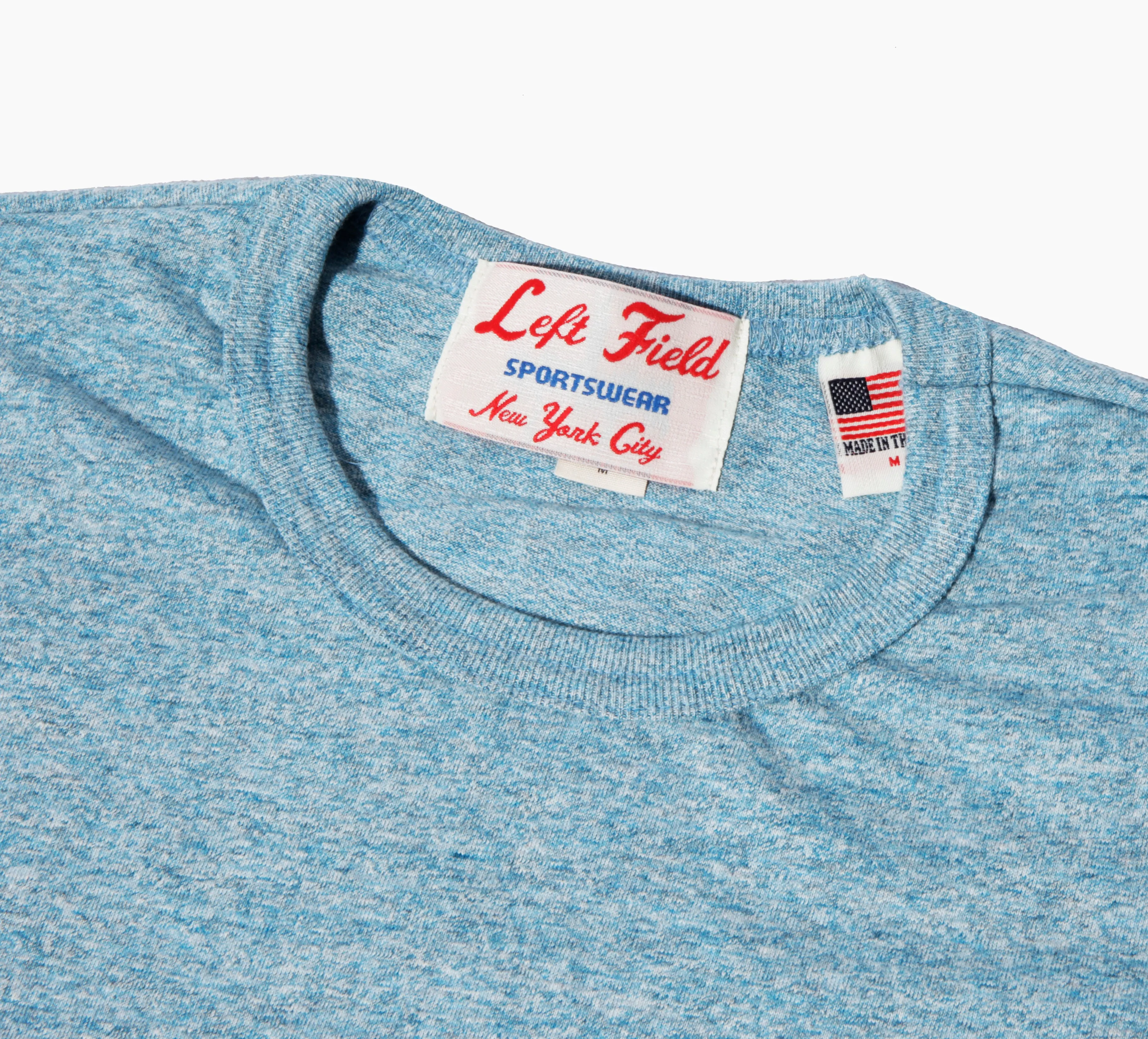 L/S Light Blue Chambray Pocket Tee Flexible Outerwear Hotel Style