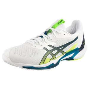 Anti   Slip Feature Anti   Odor Asics Men's Solution Speed FF 3 - White/Mako Blue