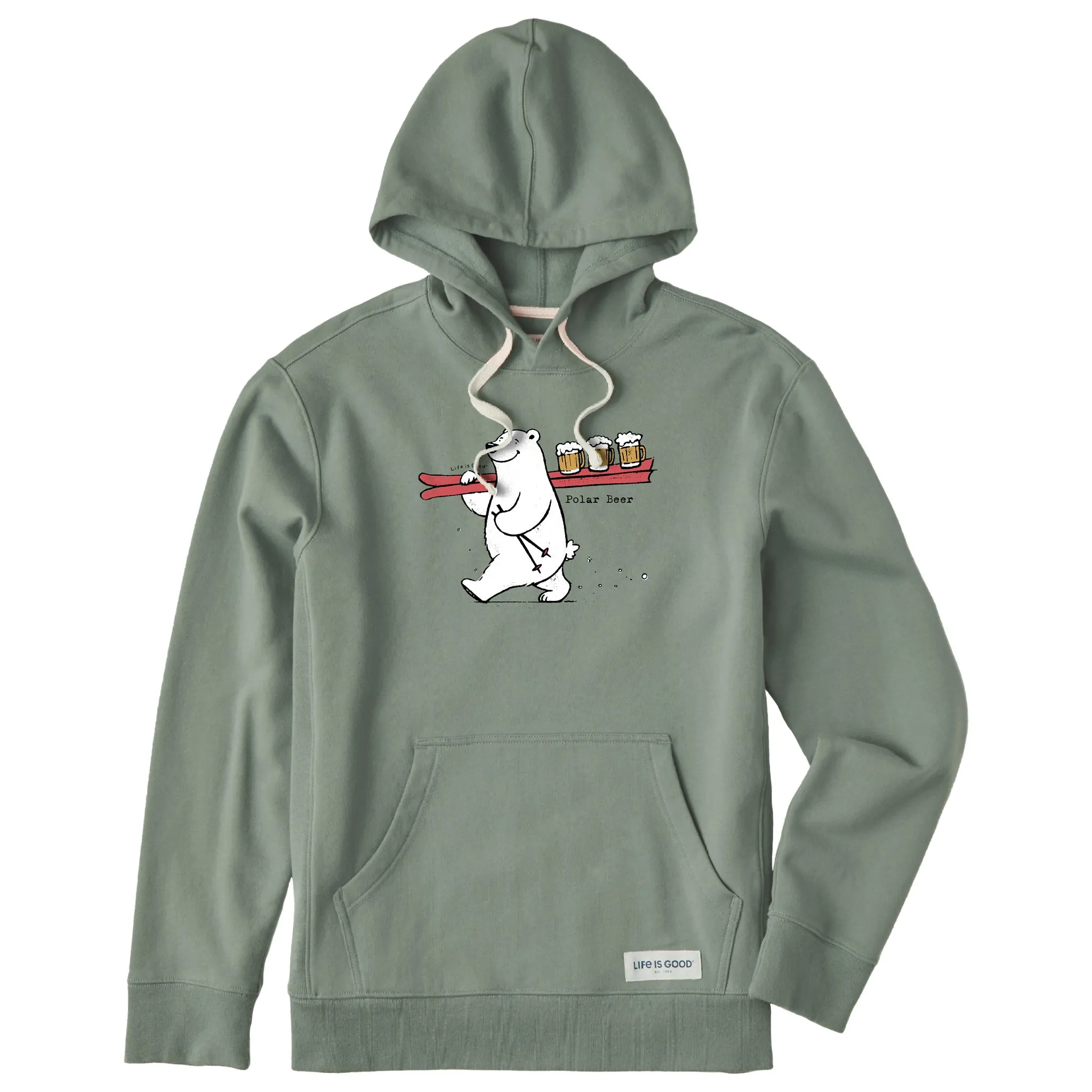 product mid range value Men's Polar Beer Ski Beer Serve Simply True Fleece Hoodie