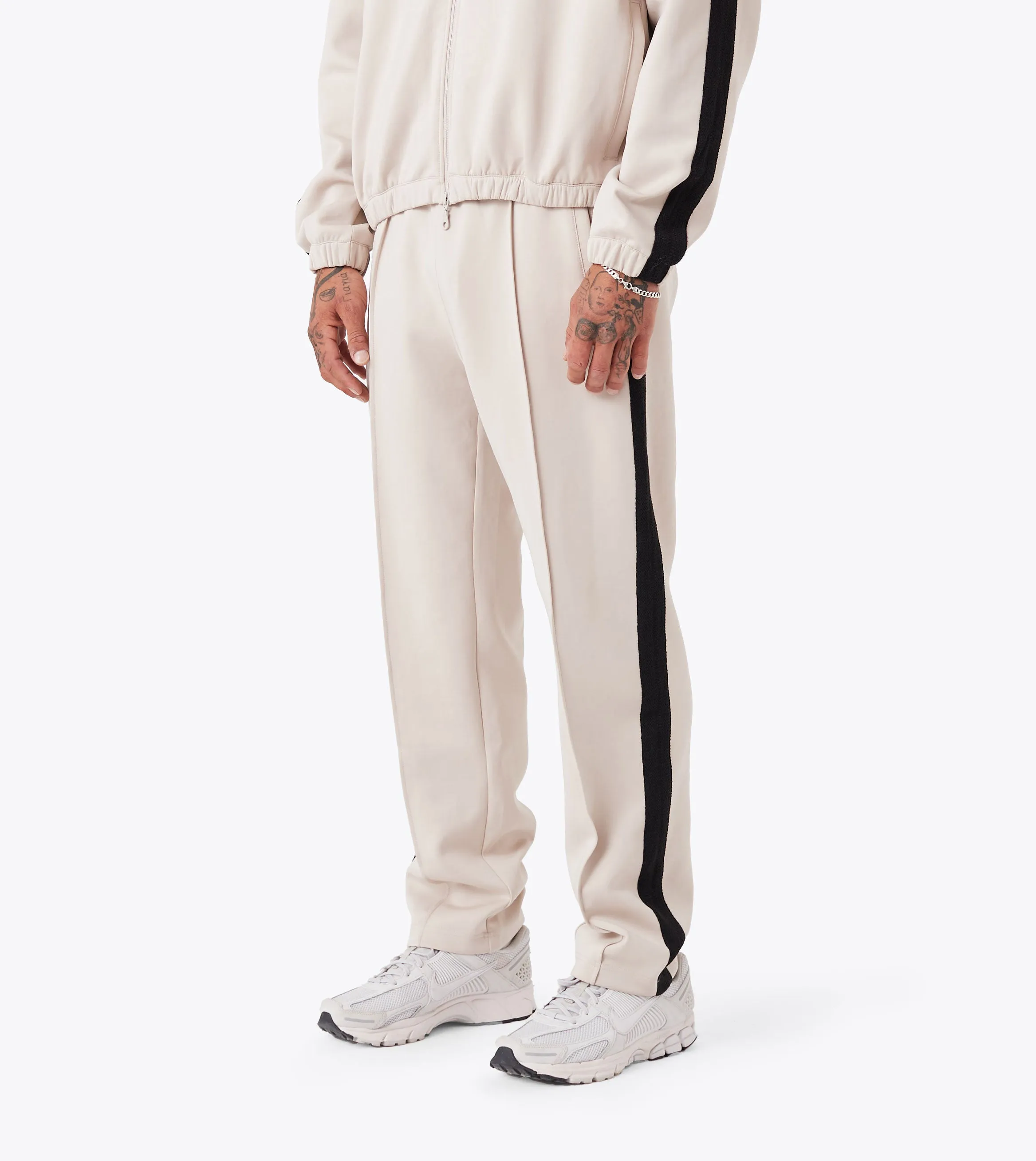 Stitched Football Trackpant Oat Everyday Essential