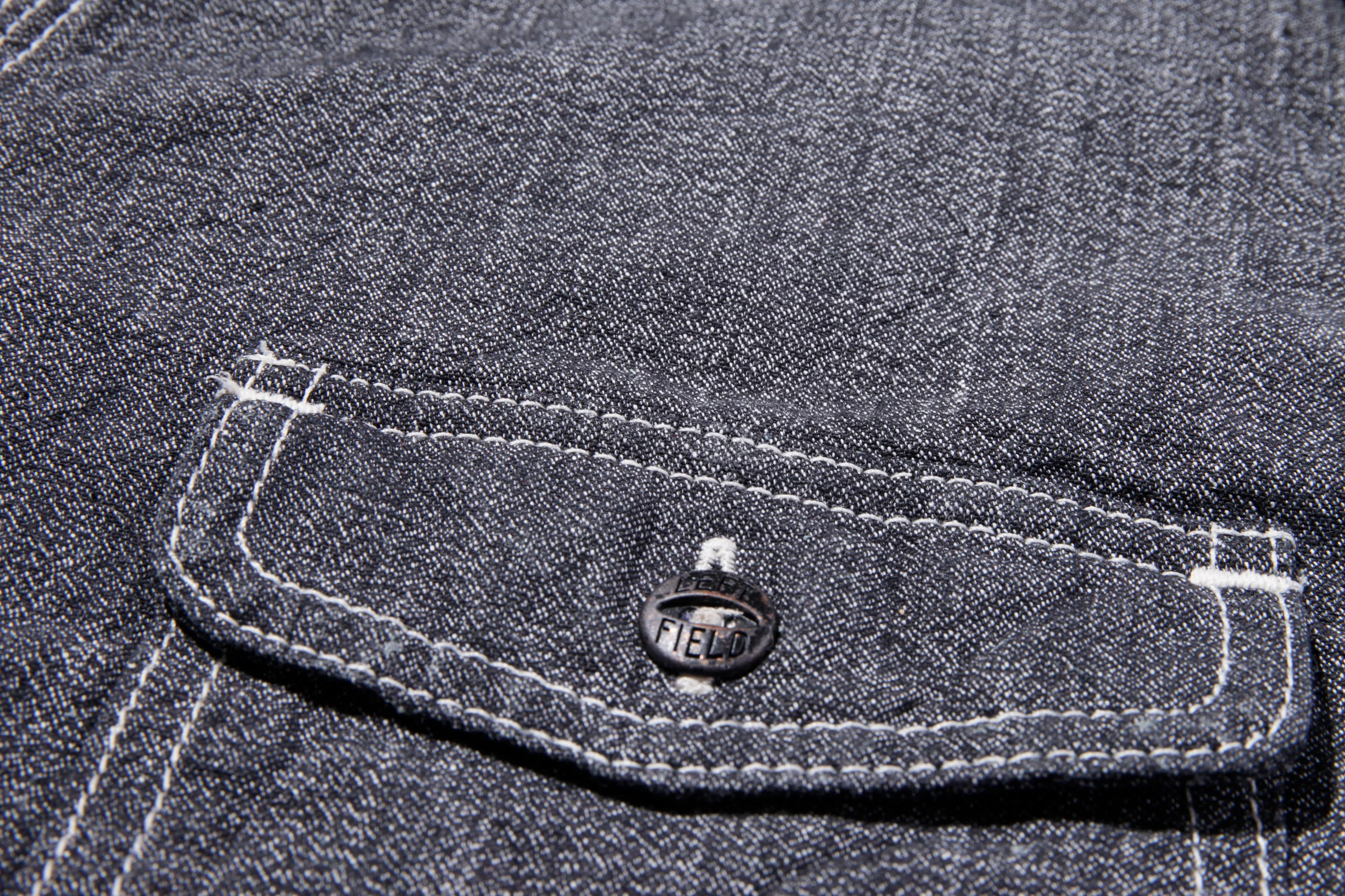 Collect Mills Japan selvedge 7 oz Salt and Pepper Dust Bowl Work Shirt with LF Buttons Urban Smart