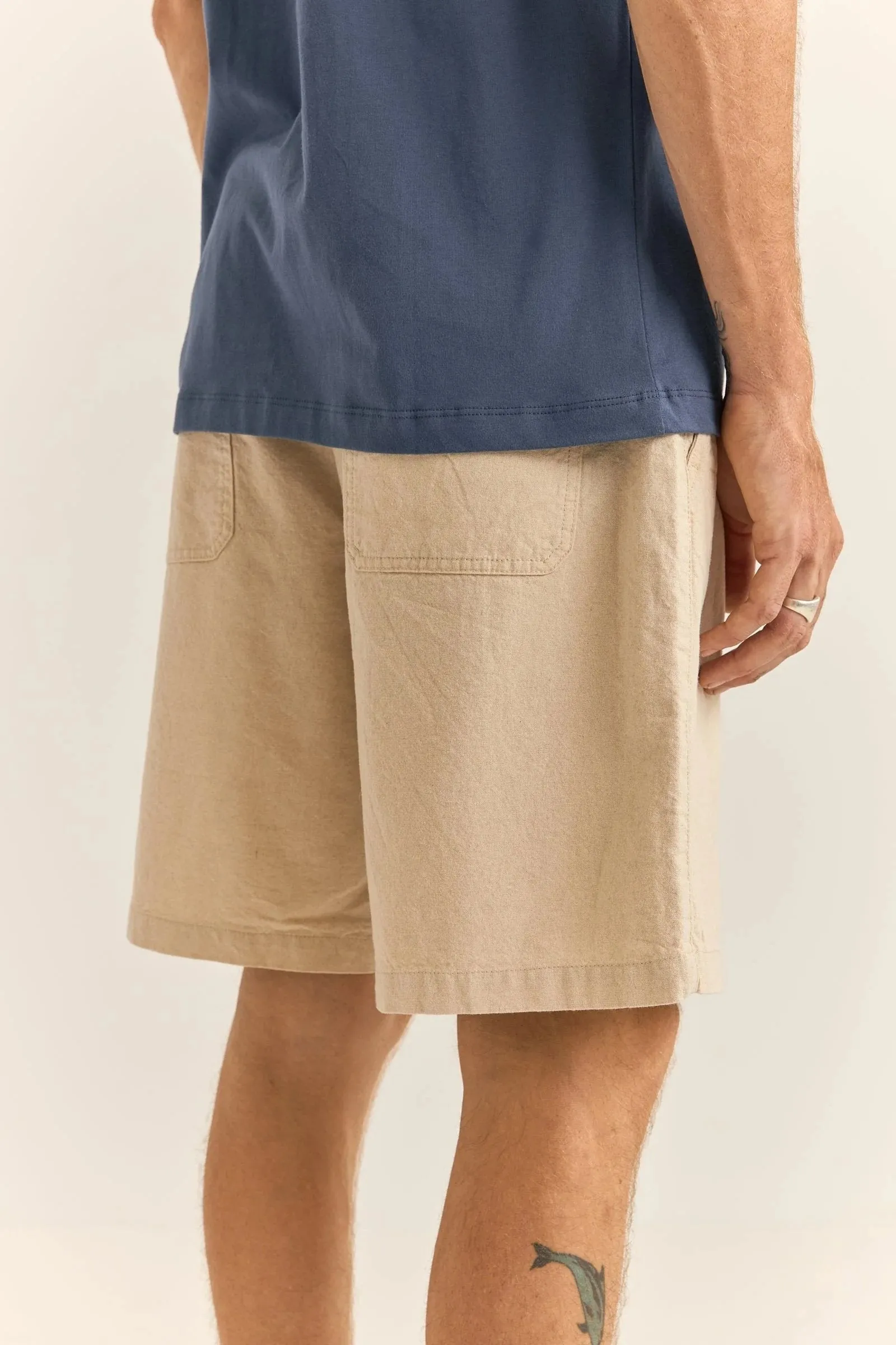 Fit Tech Essential Linen Short Bone
