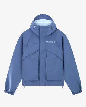 Milestones Windbreaker Jacket Blue High Collar Style