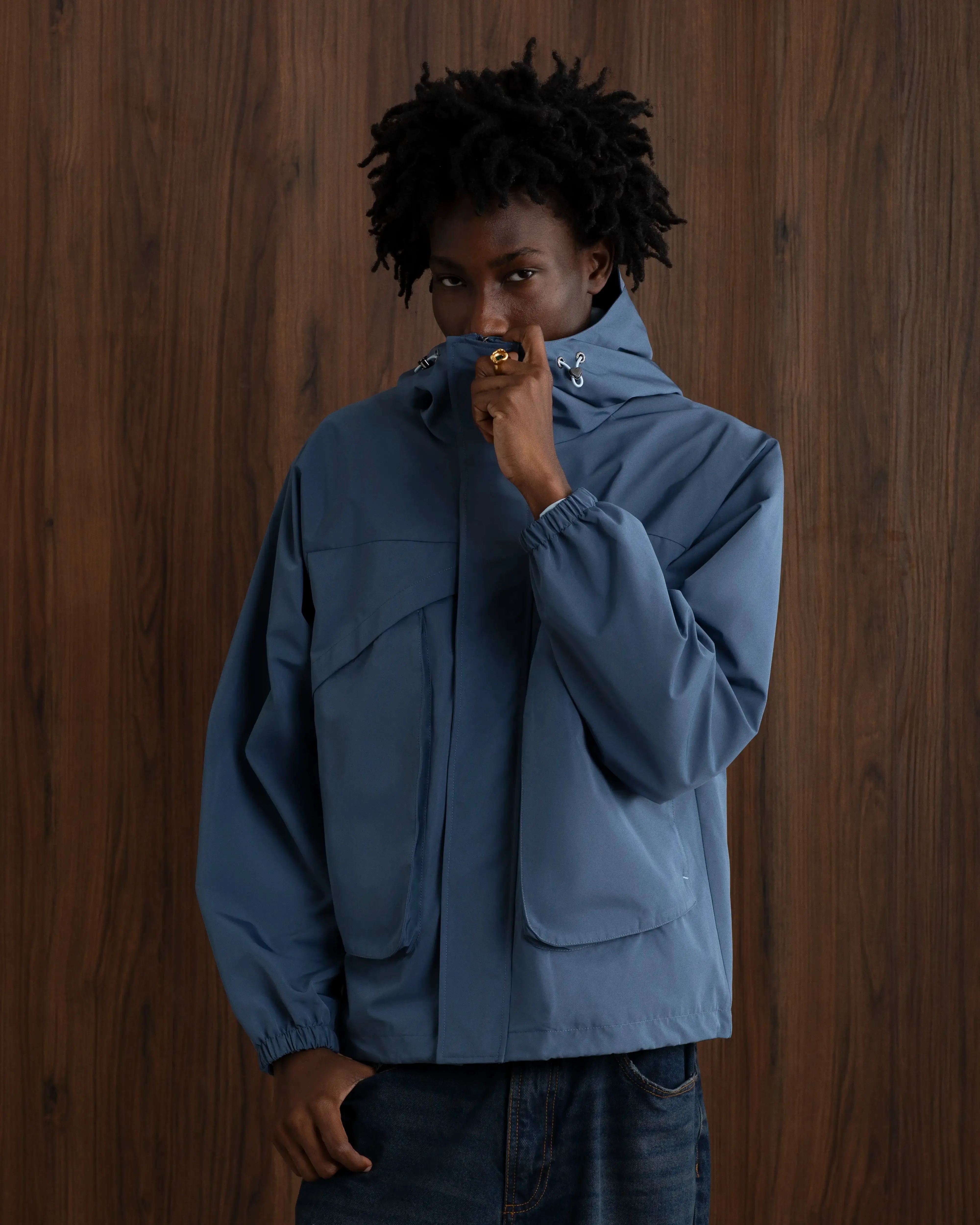 Milestones Windbreaker Jacket Blue CompactPacking