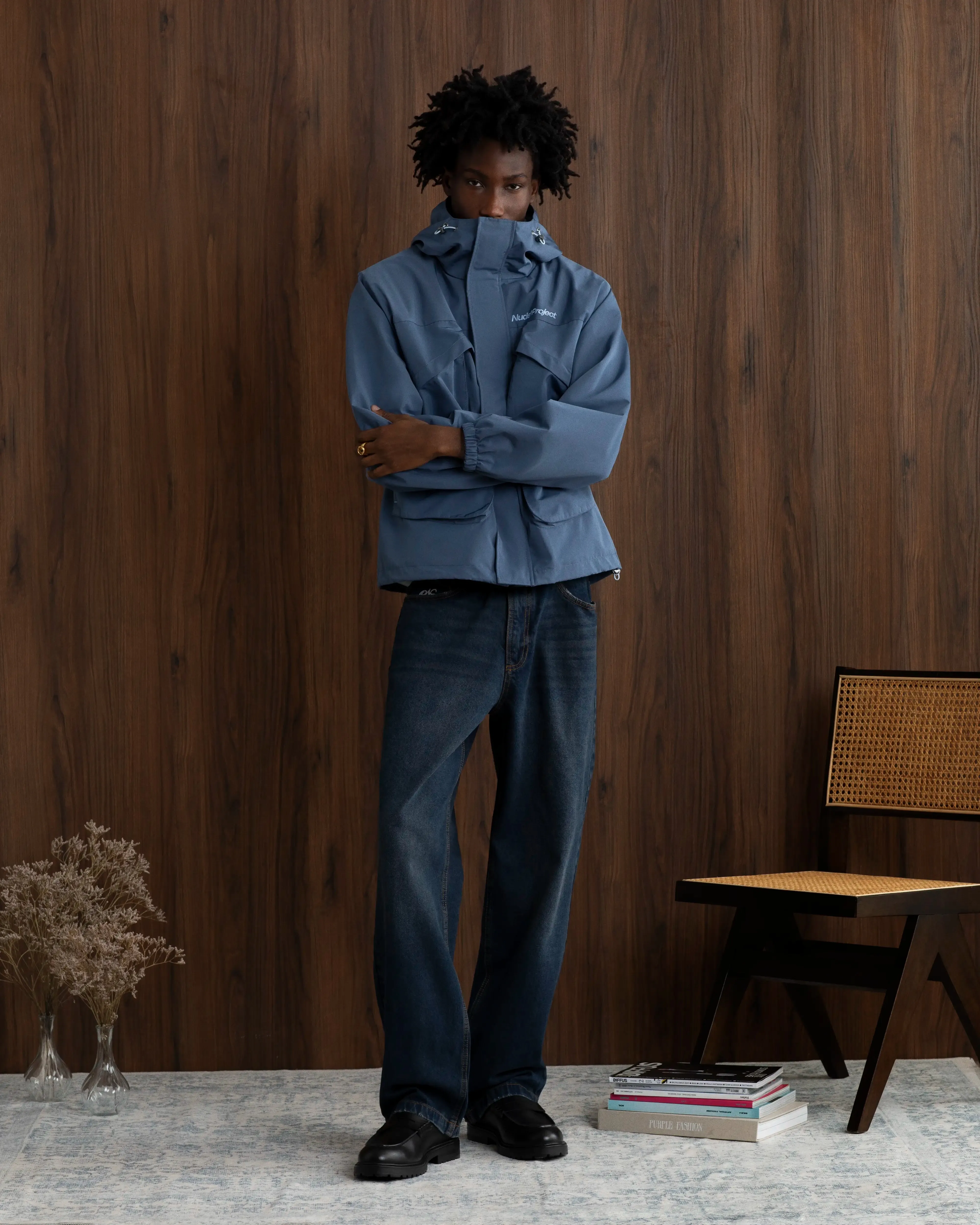 Quick Dry Performance Milestones Windbreaker Jacket Blue