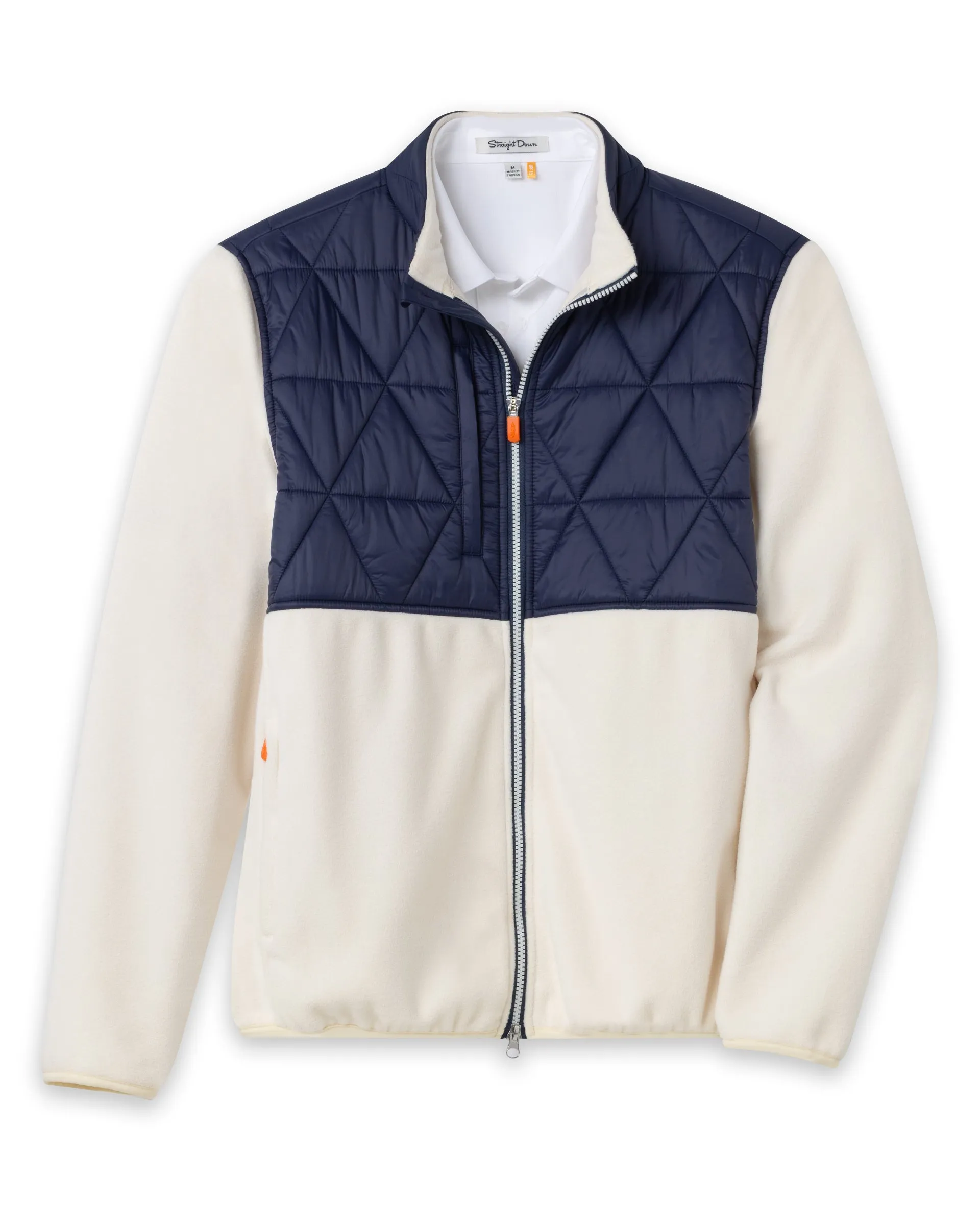 Okemo Hybrid Fleece Jacket - Cream New Indigo Weekend Ready