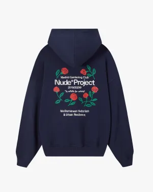 Garden Hoodie Navy Versatile Jacket Soft Fabric
