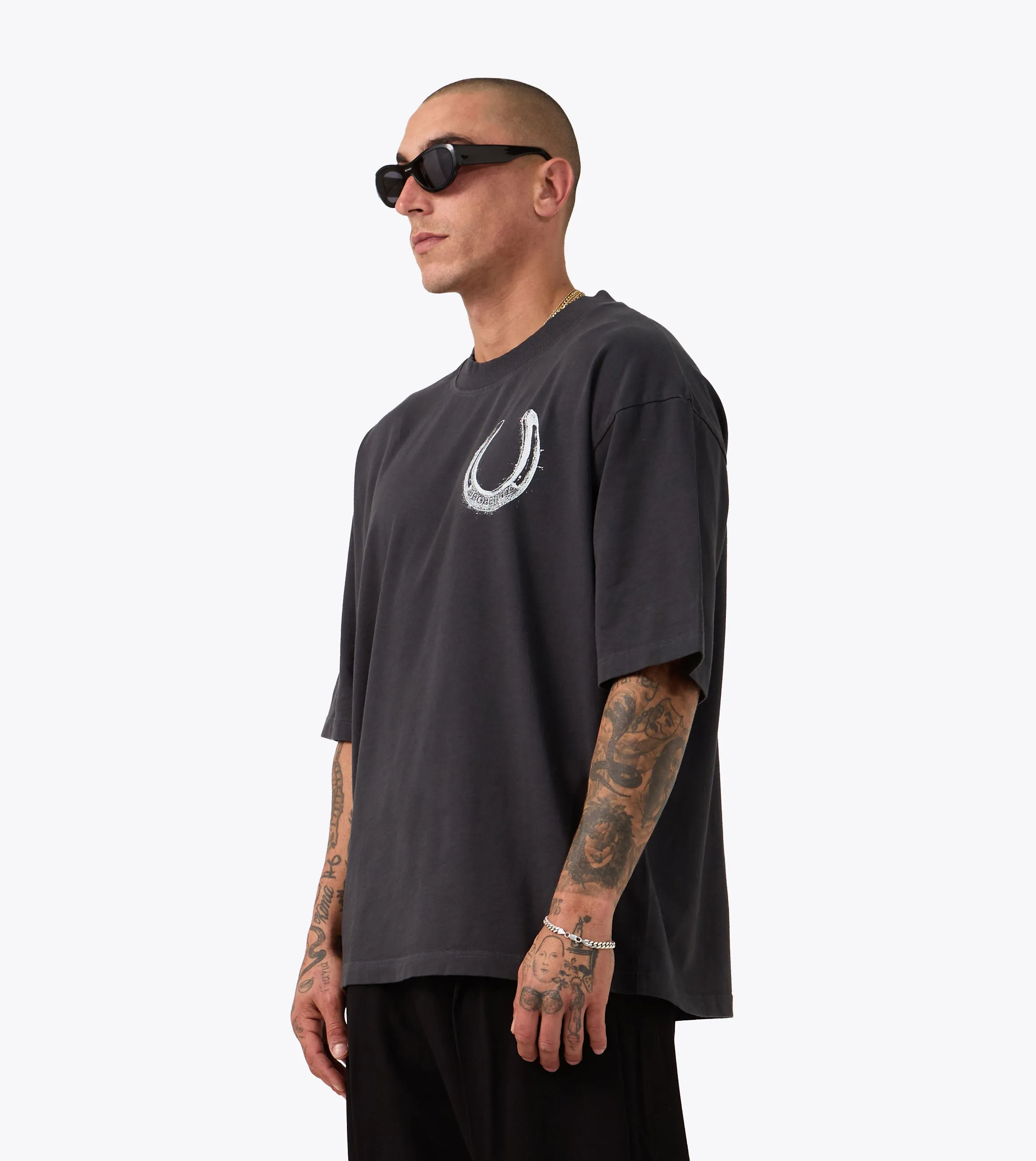 Collared Lucky Flow Tee GD Black