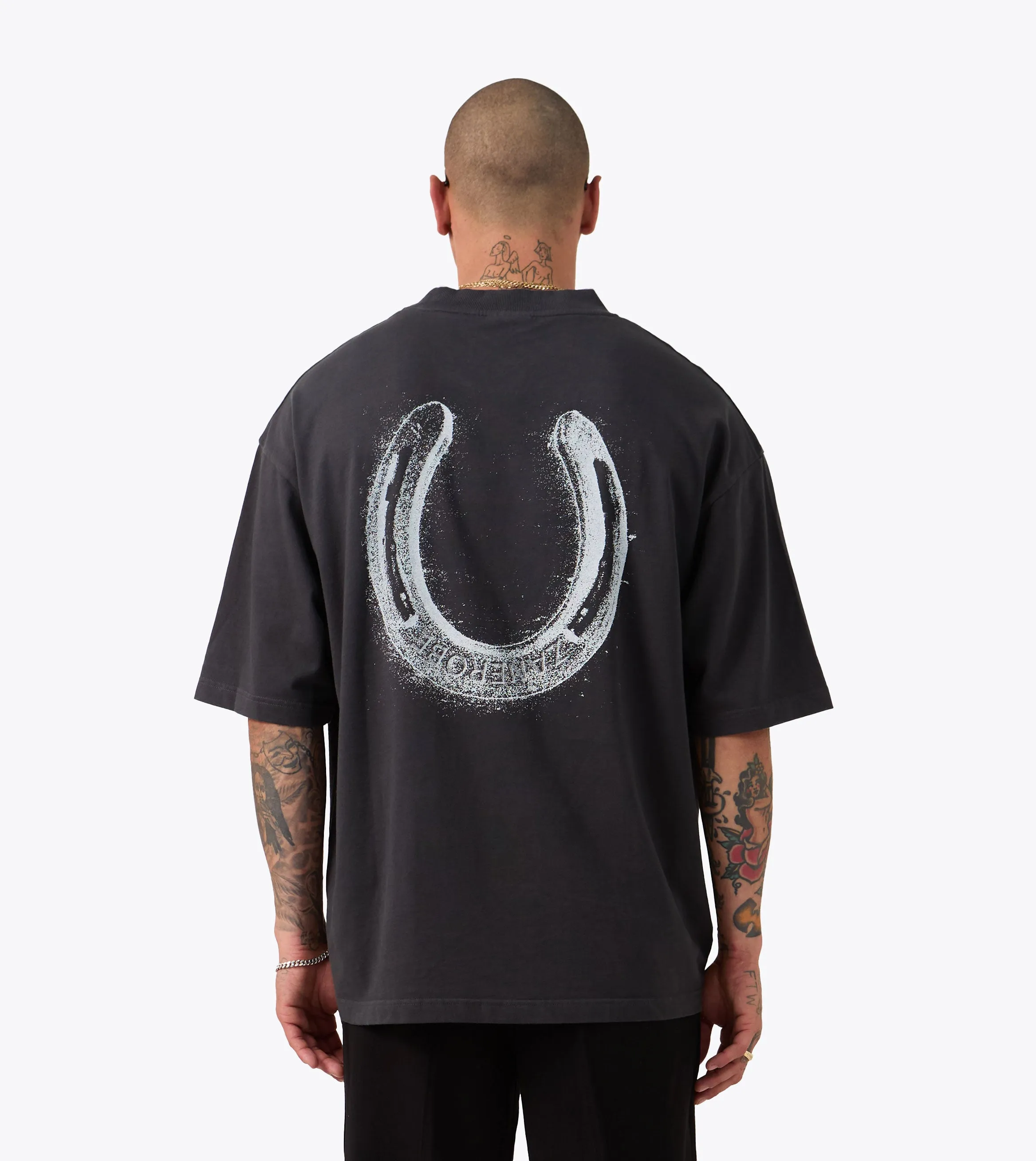 Low Environmental Impact Contrast Inner Binding Lucky Flow Tee GD Black
