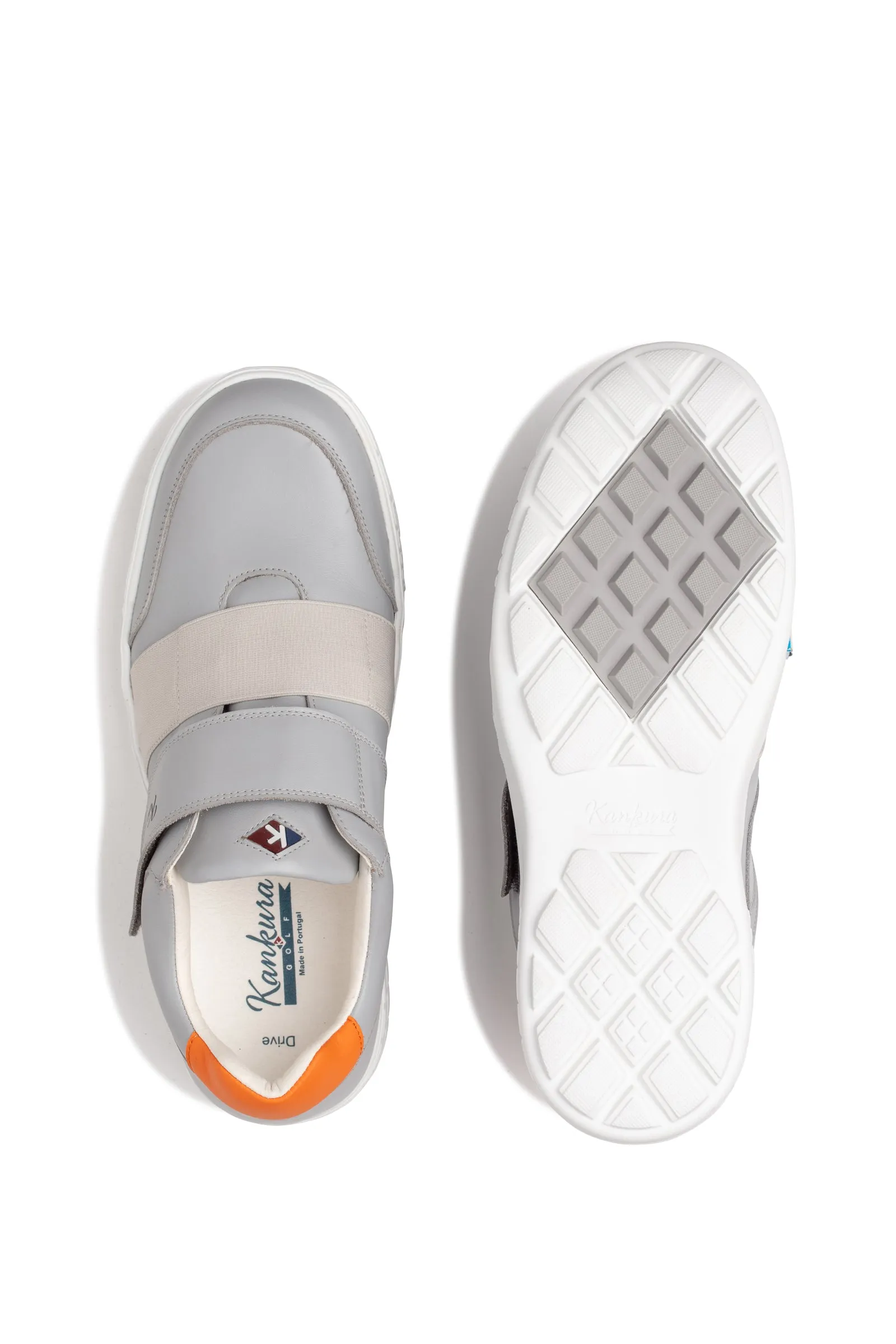 Drive 05   Light Grey|Orange   Men's Golf Shoes   D005 04 StableSole