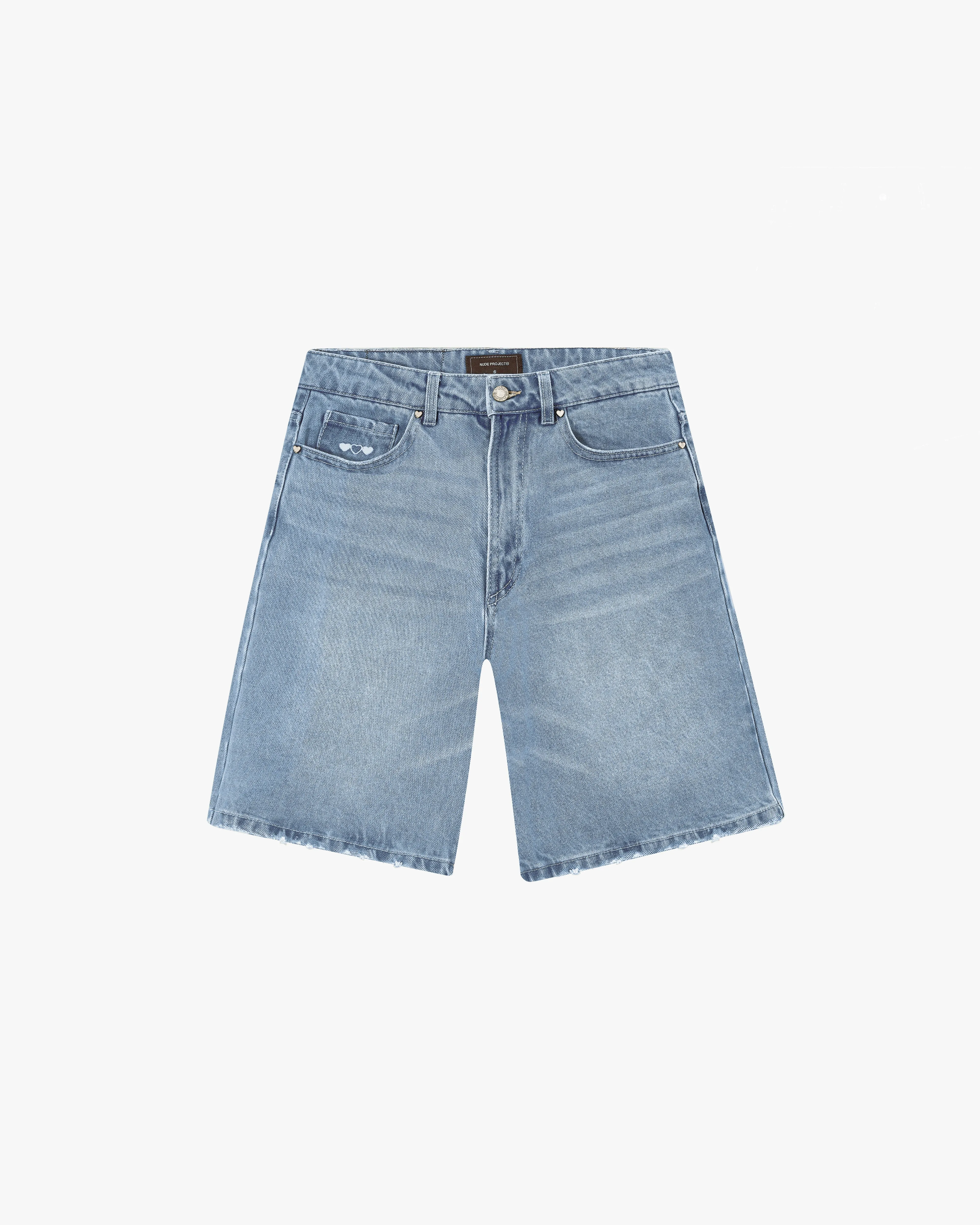 Basic Denim Shorts Blue Bold Road Trip Seamless Waistband Finish