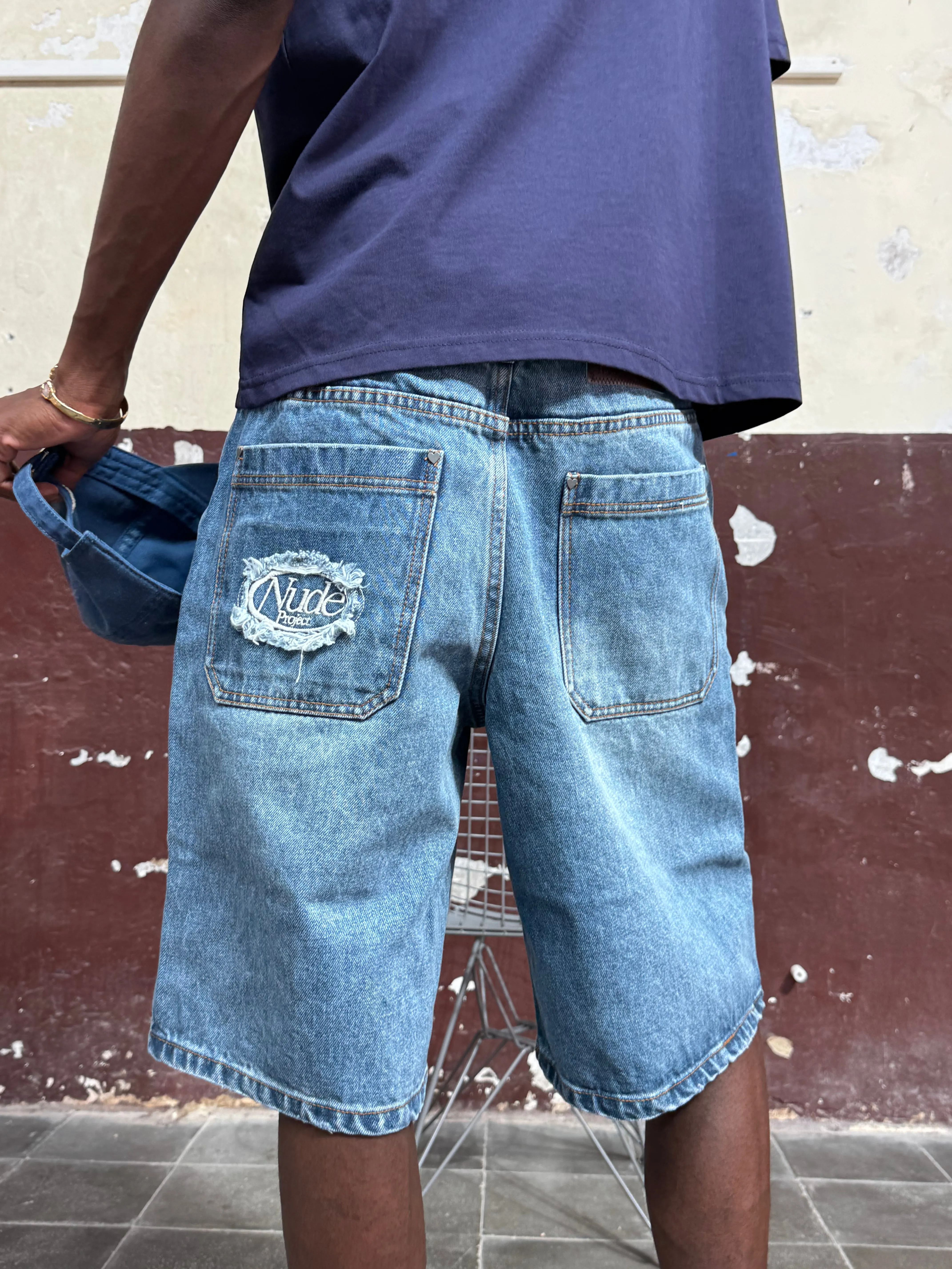 Basic Denim Shorts Blue Tailored Comfort Comfy Choice