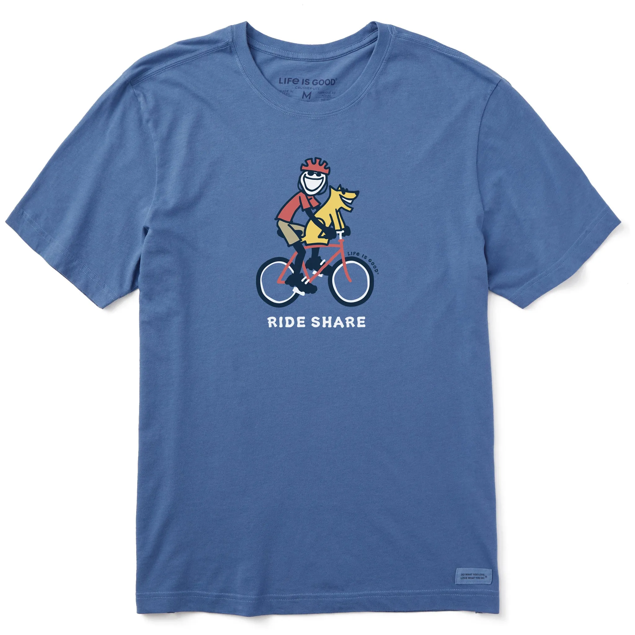 Men's Ride Share Short Sleeve Tee Vintage Wash Effect Biodegradable Textile