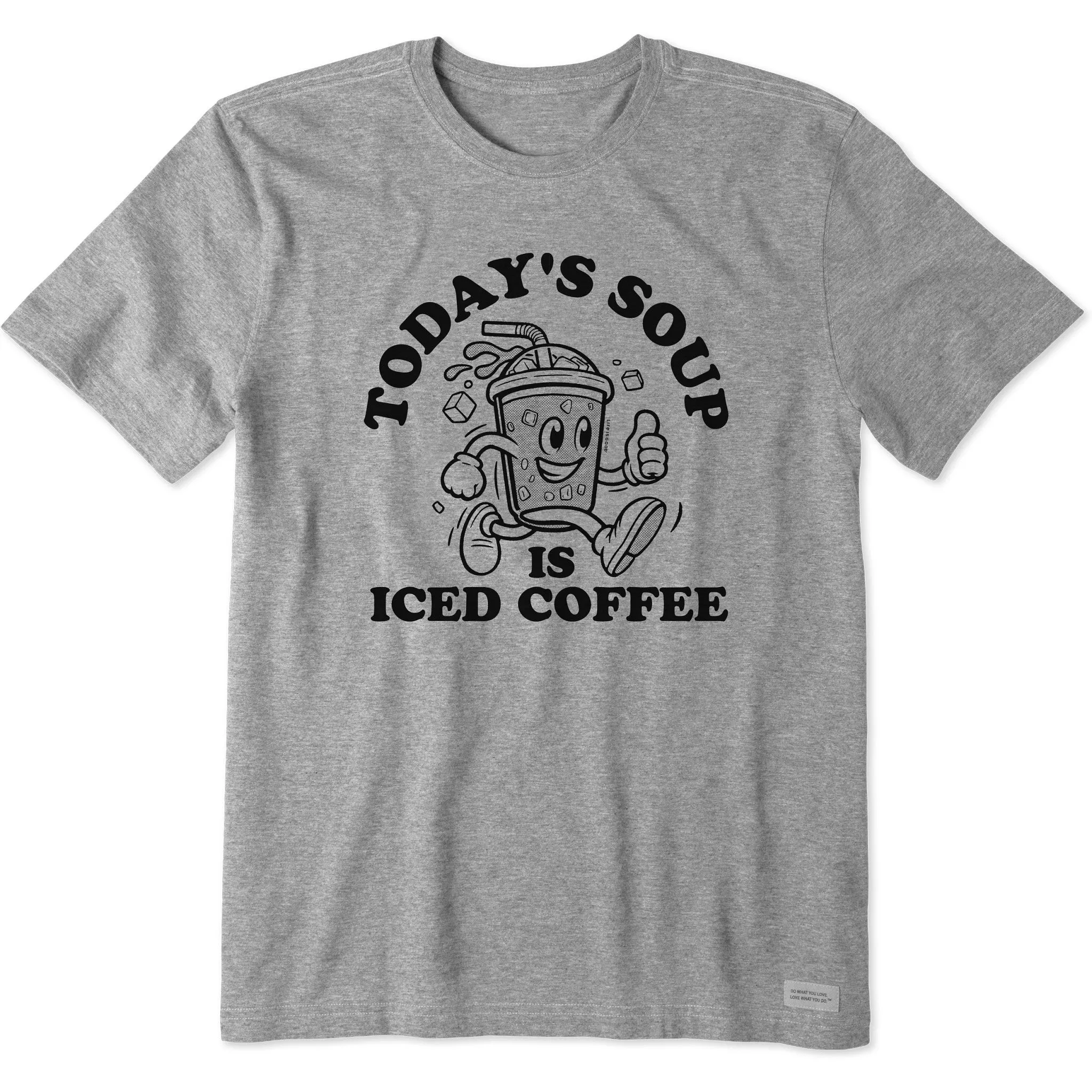 casual top Men's Today's Soup is Iced Coffee Short Sleeve Tee