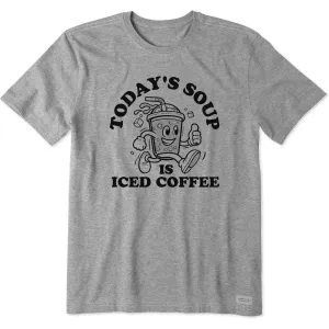 Ultimate Comfort Men's Today's Soup is Iced Coffee Short Sleeve Tee