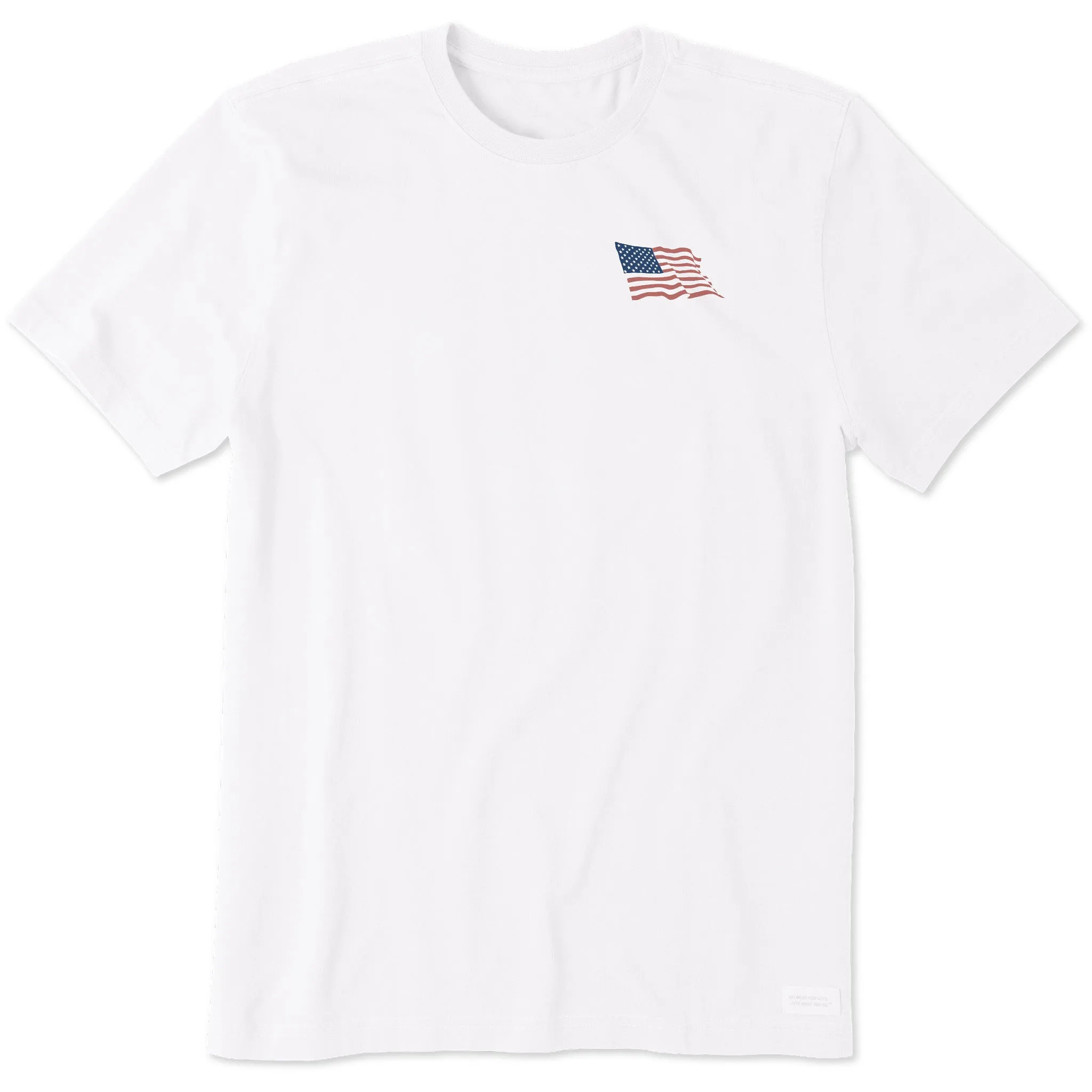 waterproof Men's Waving Flag Short Sleeve Crusher Tee
