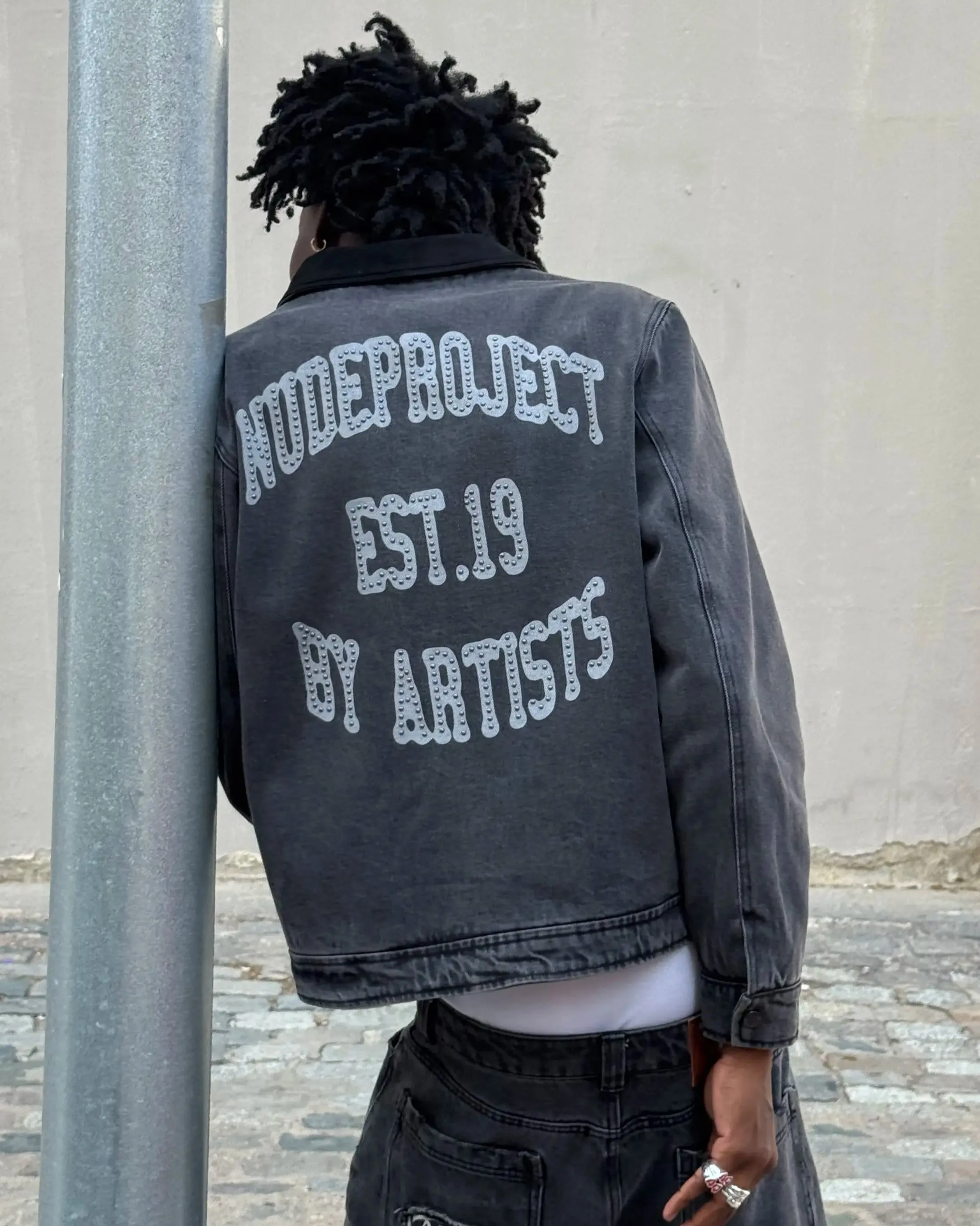 Trucker Denim Jacket Black Neutral Style