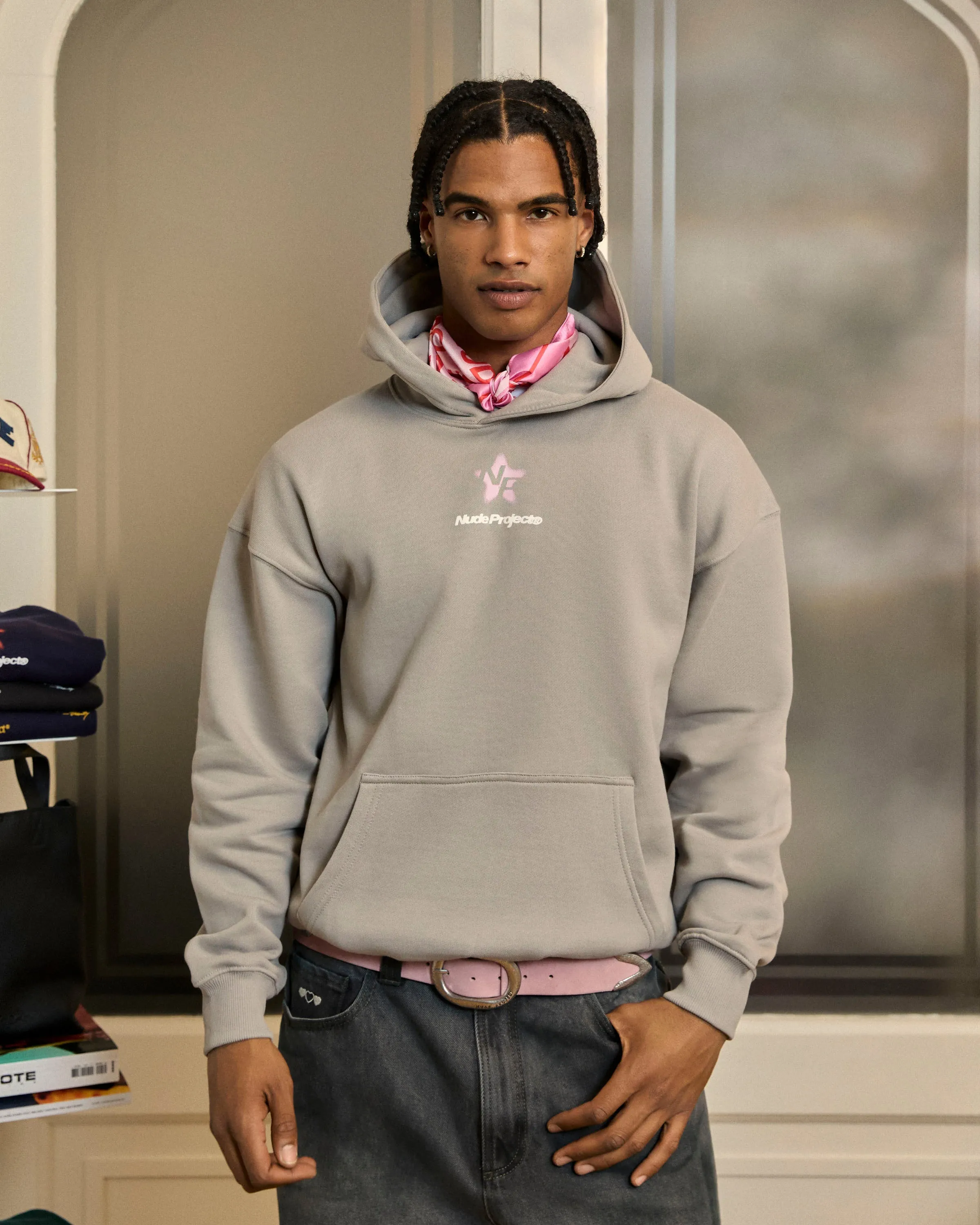 Seoul Hoodie Light Grey Comfy Outerwear Breathable Material