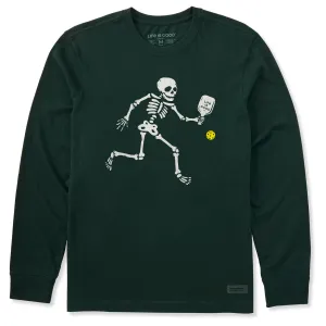Holiday Wear Men's Pickle Skeleton Long Sleeve Crusher Tee