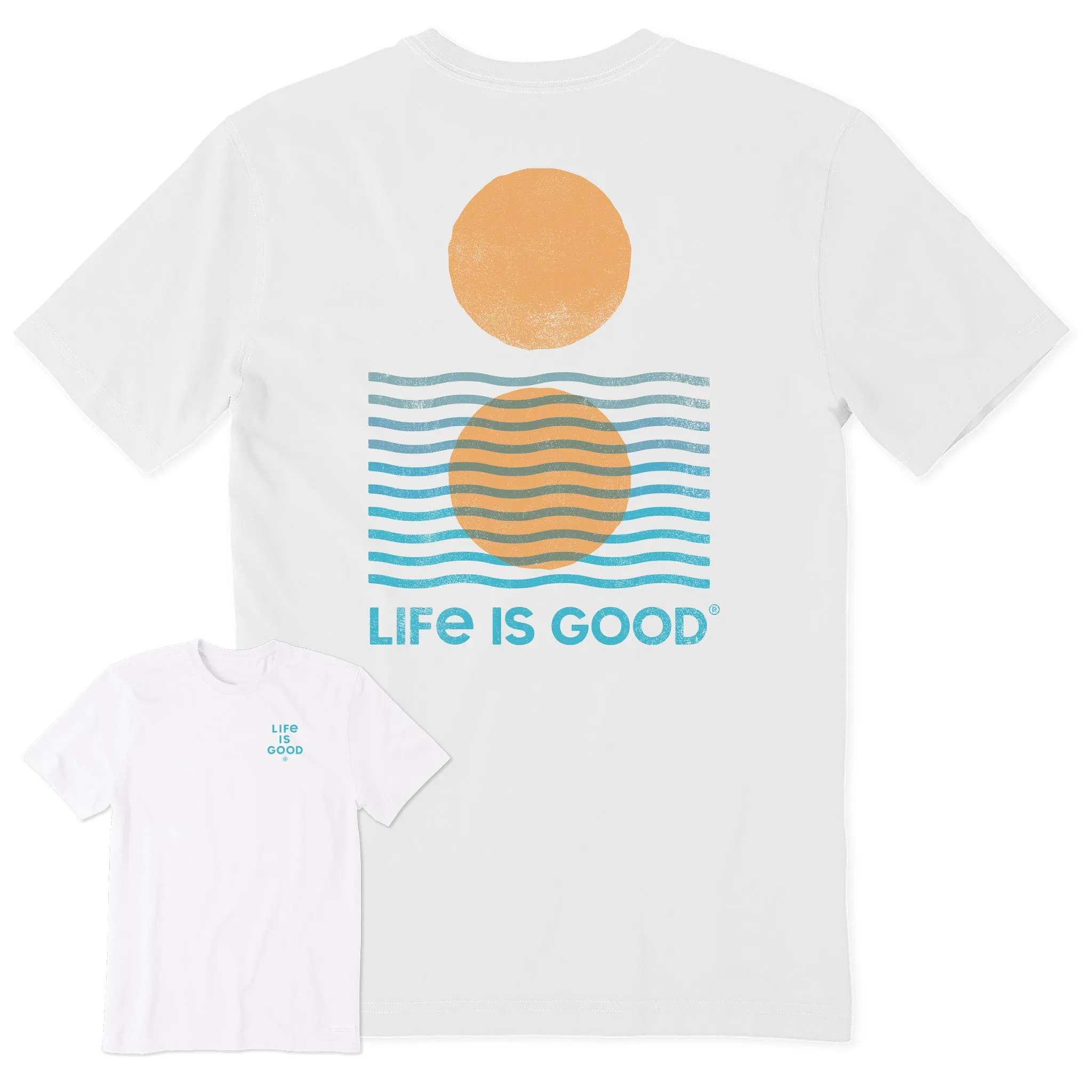 Men's Sun Stripes Short Sleeve Crusher Tee Feminine Appeal