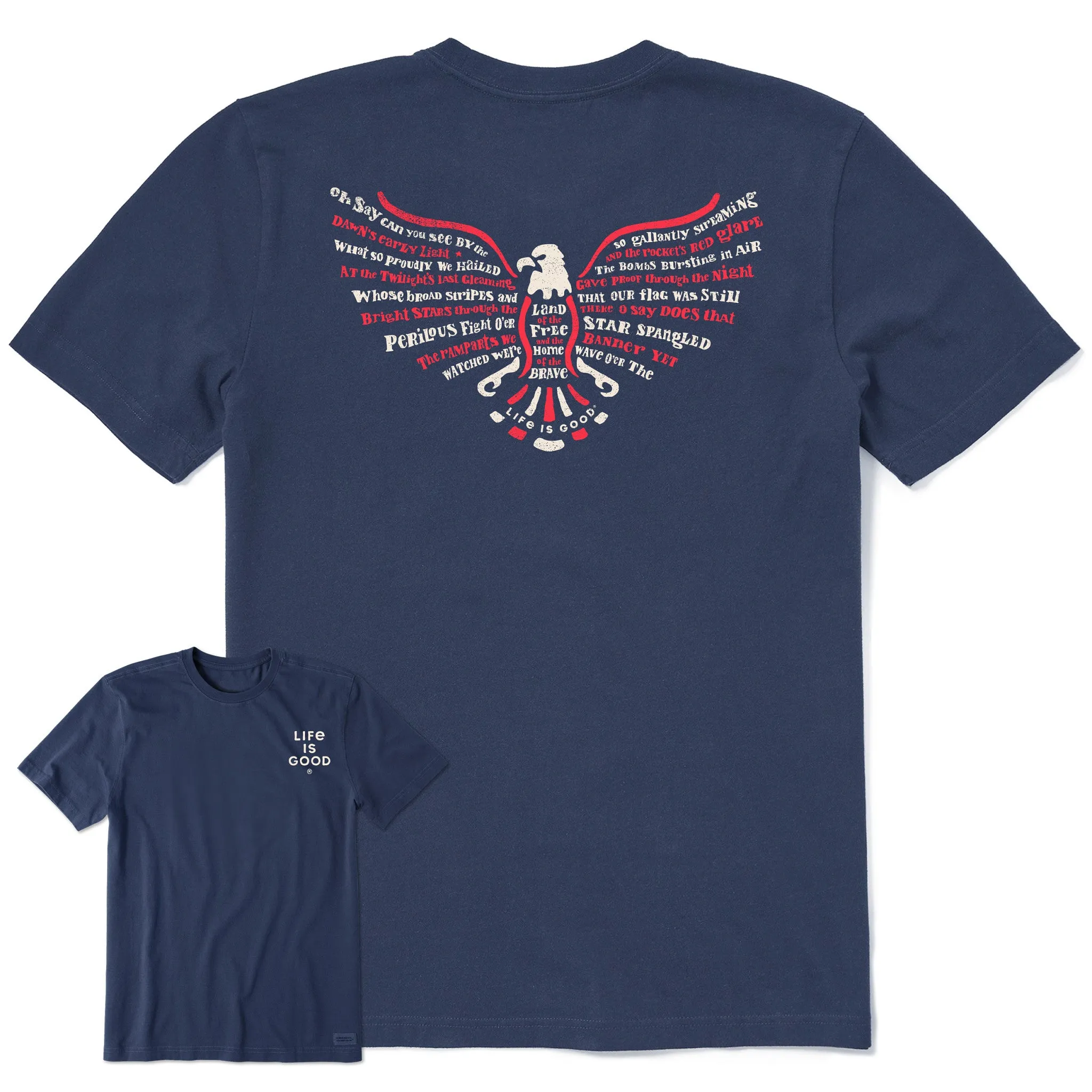 Men's Star Spangled Eagle Short Sleeve Tee Cool Layer Wear