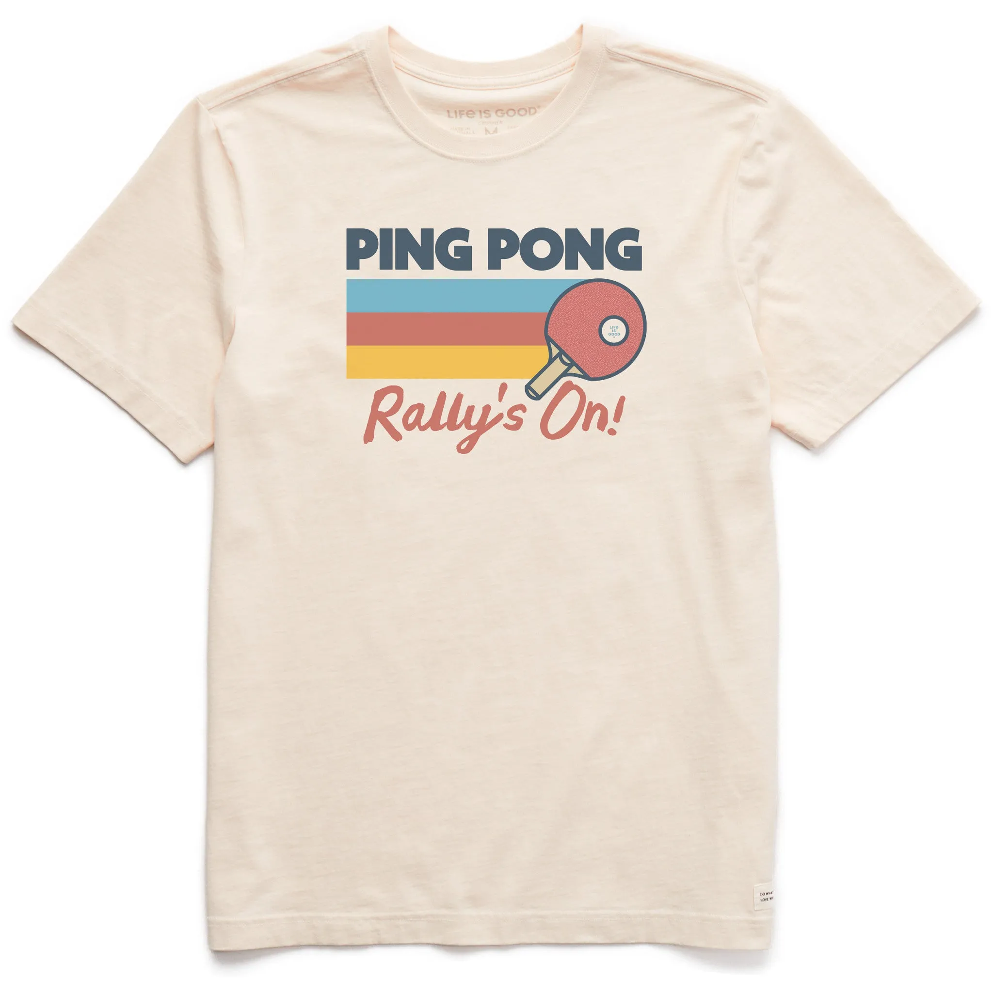 Men's Ping Pong Rally's On Short Sleeve Crusher Tee Effortless Wear Fit