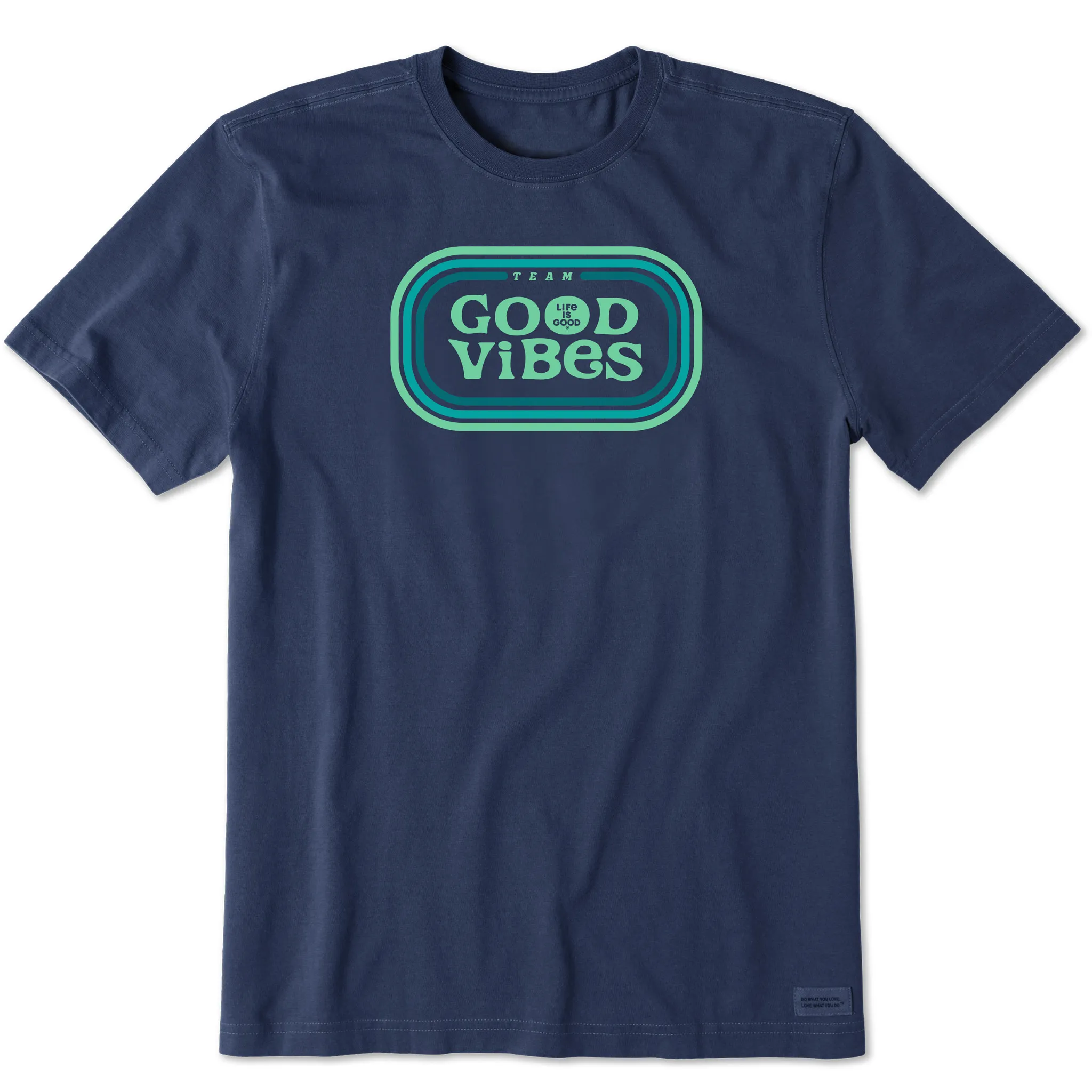 Men's Team Good Vibes Short Sleeve Crusher Tee Weekend Smart Look FadeResistant Coating