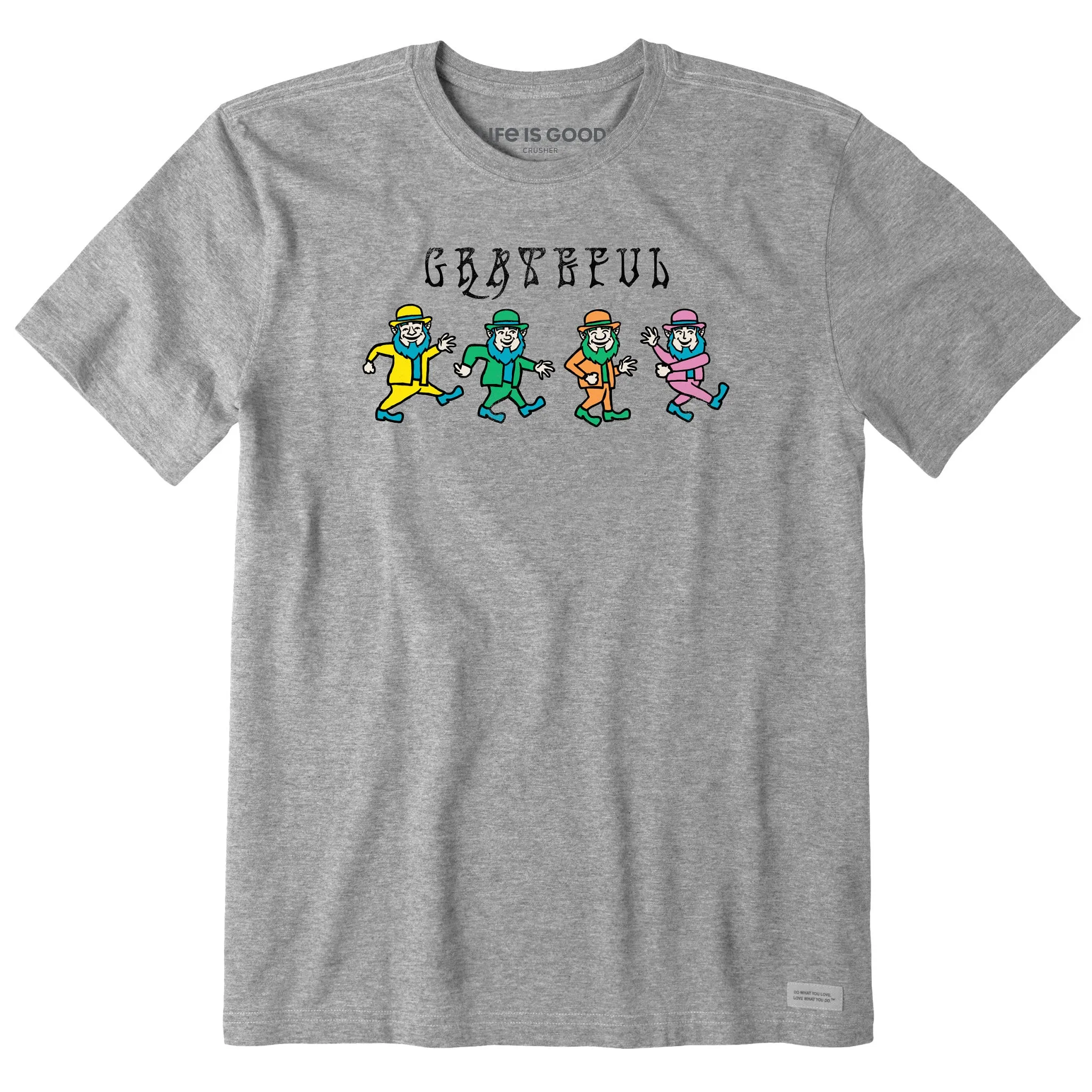 Outdoor Style Trend Men's Grateful Leprechauns Short Sleeve Crusher Tee