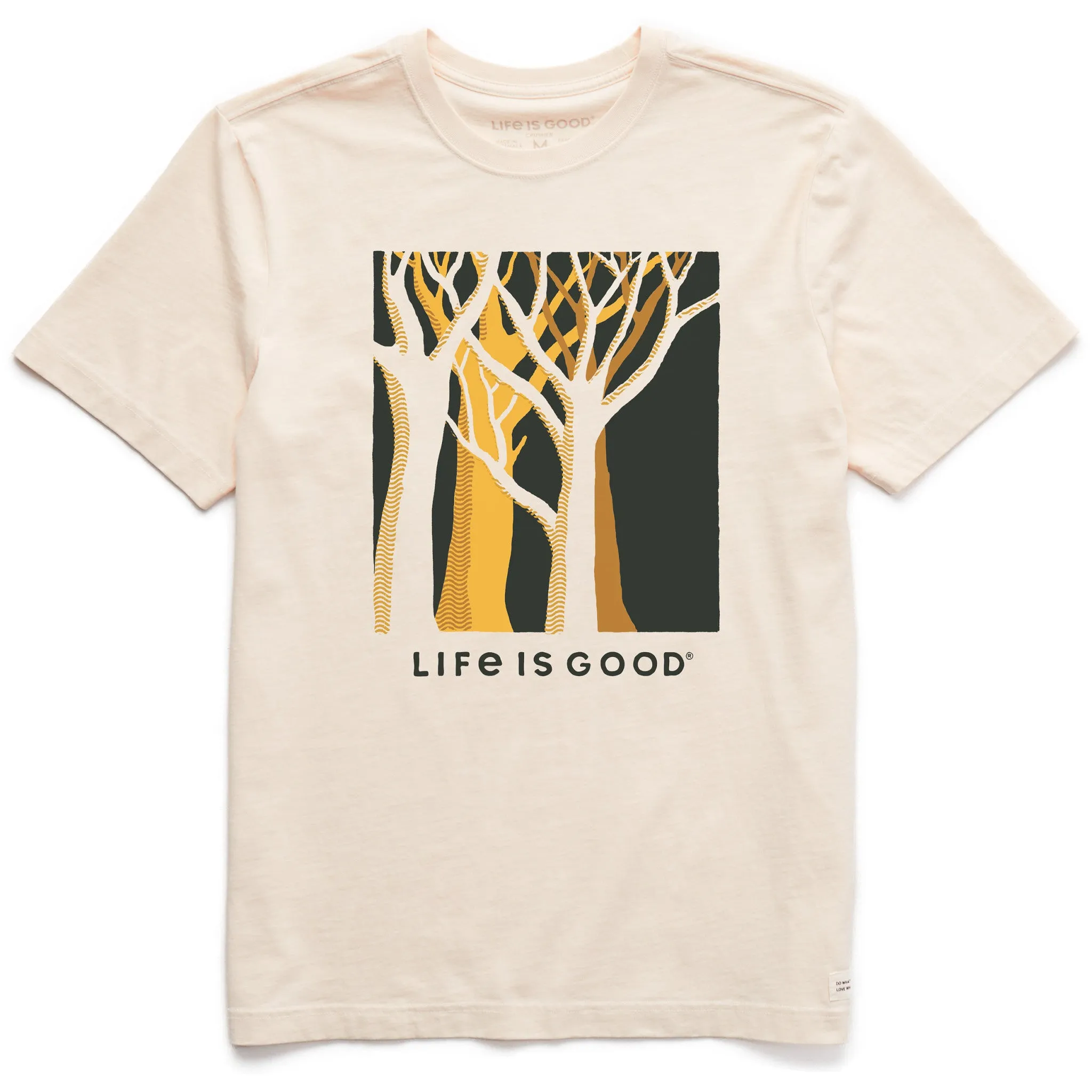 Men's Tree Shadows Short Sleeve Crusher Tee Relaxed Design Flexible Neckline