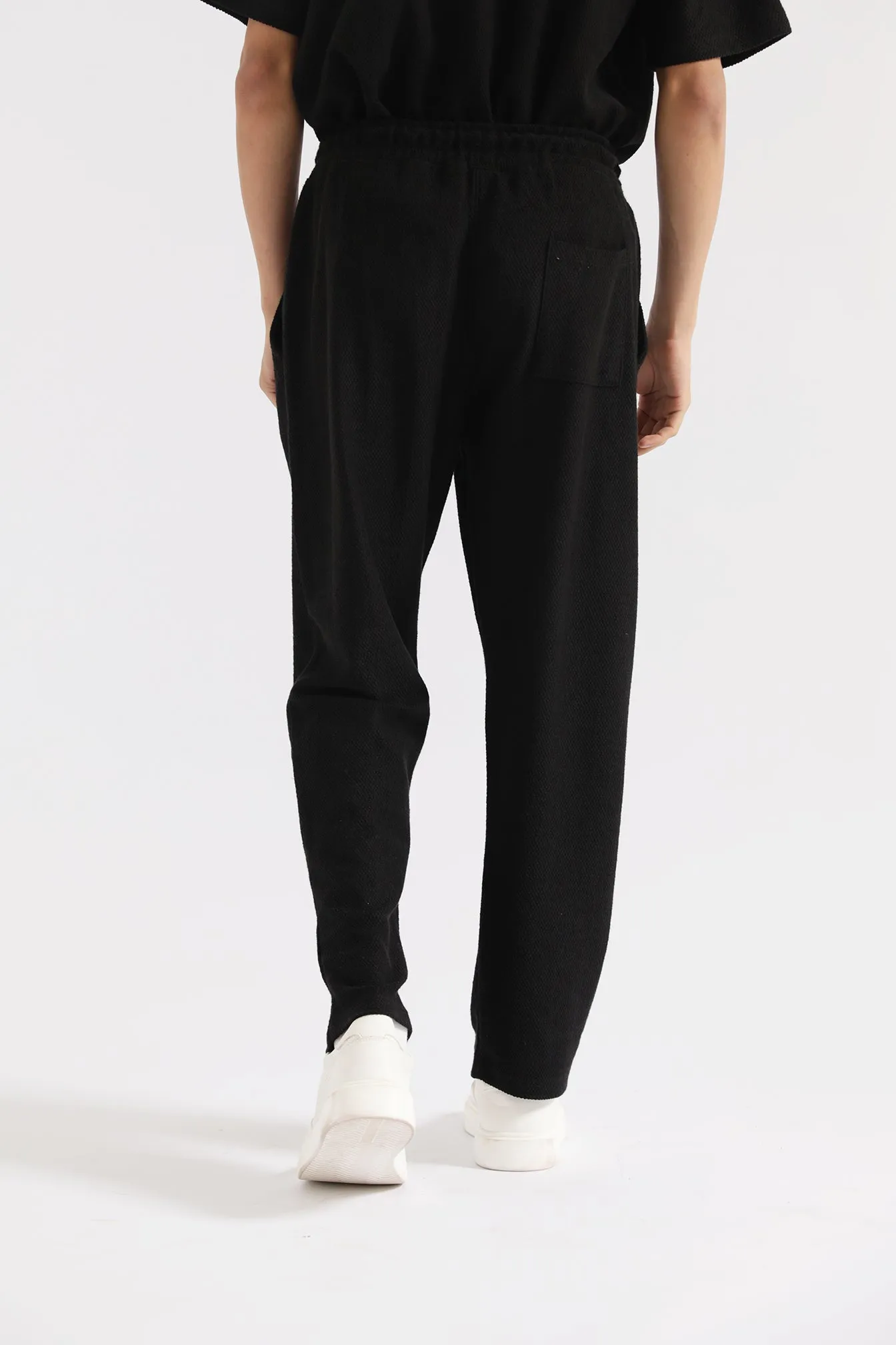 BAGGY FIT TEXTURED TROUSER All Purpose Body shaping