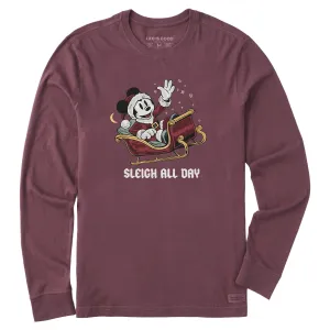Active Trend Men's Sleigh All Day Santa Long Sleeve Crusher Tee
