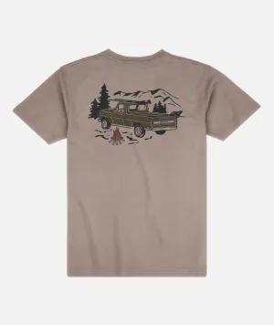 Day-to-Night Look Tear Resistant Knit Pickup Tee - Cinder