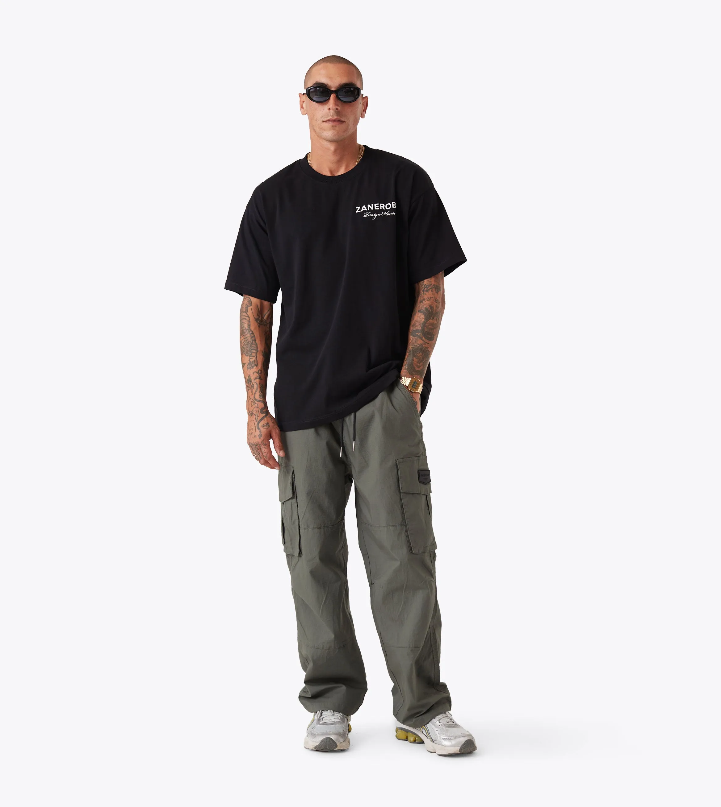 ZDH Box Tee Black Chic Comfort Wear Smooth Look