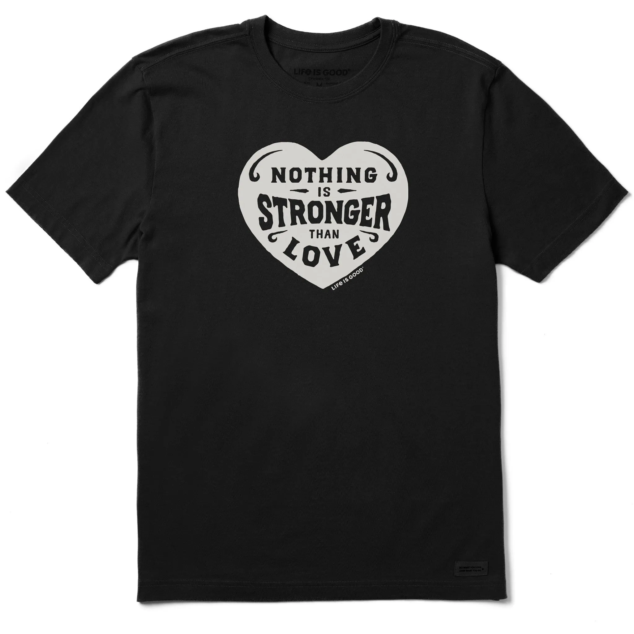 Men's Stronger than Love Heart Short Sleeve Tee Modern Simplicity