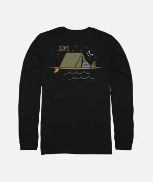 Drifter Long Sleeve - Black Comfort Stretch Fit