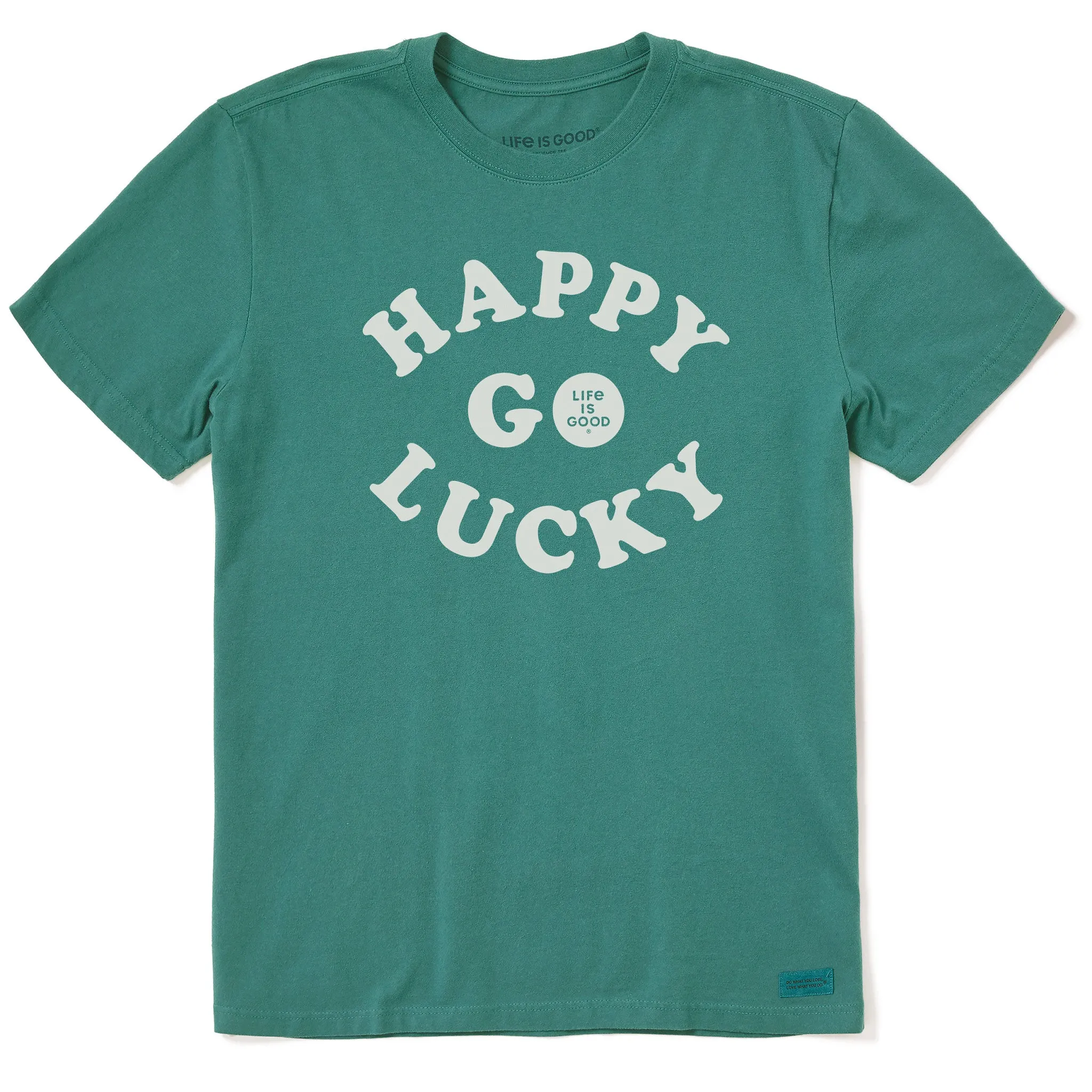 Men's Happy Go Lucky Short Sleeve Crusher Tee Quick Wear