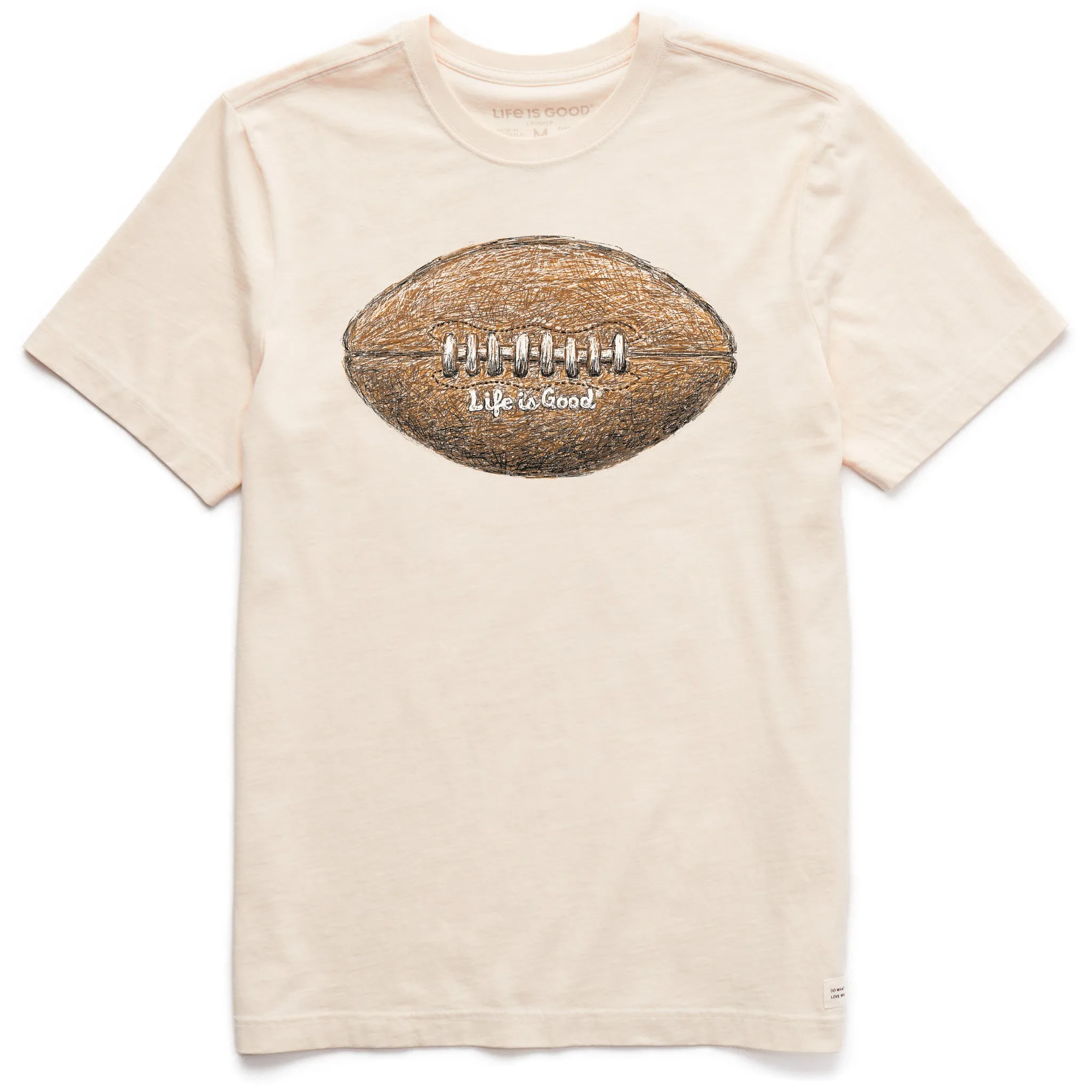 Men's Squiggle Football Short Sleeve Crusher Tee Comfortable and stylish regular but not boring